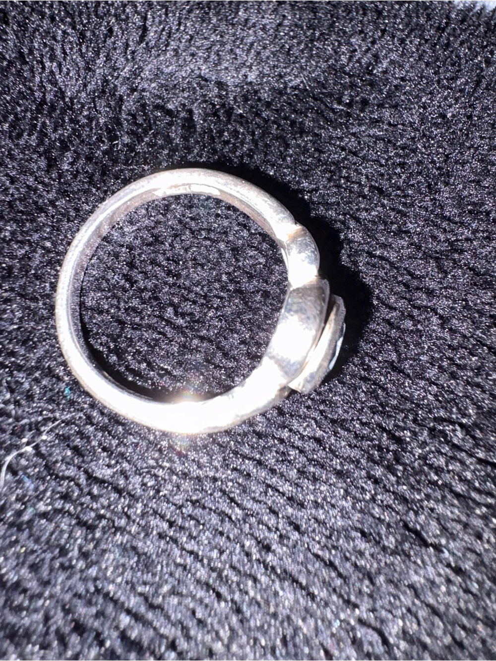 Vintage Sterling Silver Ring with Blue Stone - Picture 4 of 12